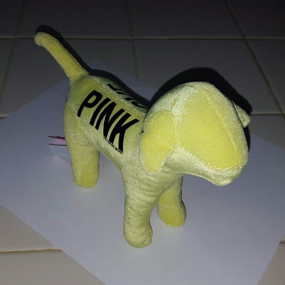Pink collection stuffed dog