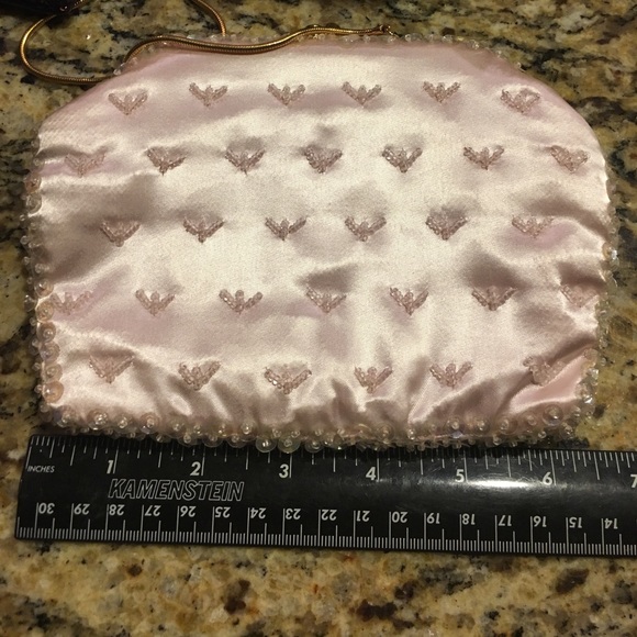 Vintage beaded and sequin embroidered Soft Pink MCM Retro - Picture 3 of 4