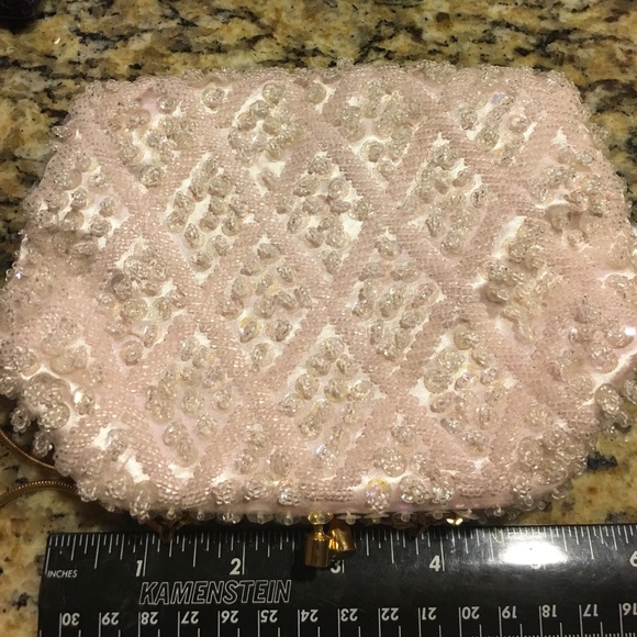 Vintage beaded and sequin embroidered Soft Pink MCM Retro - Picture 4 of 4