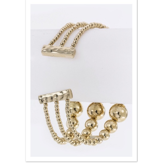 {The Jackie} Open Beaded Cuff - Picture 2 of 2