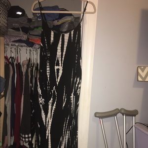Black and White Midi Dress