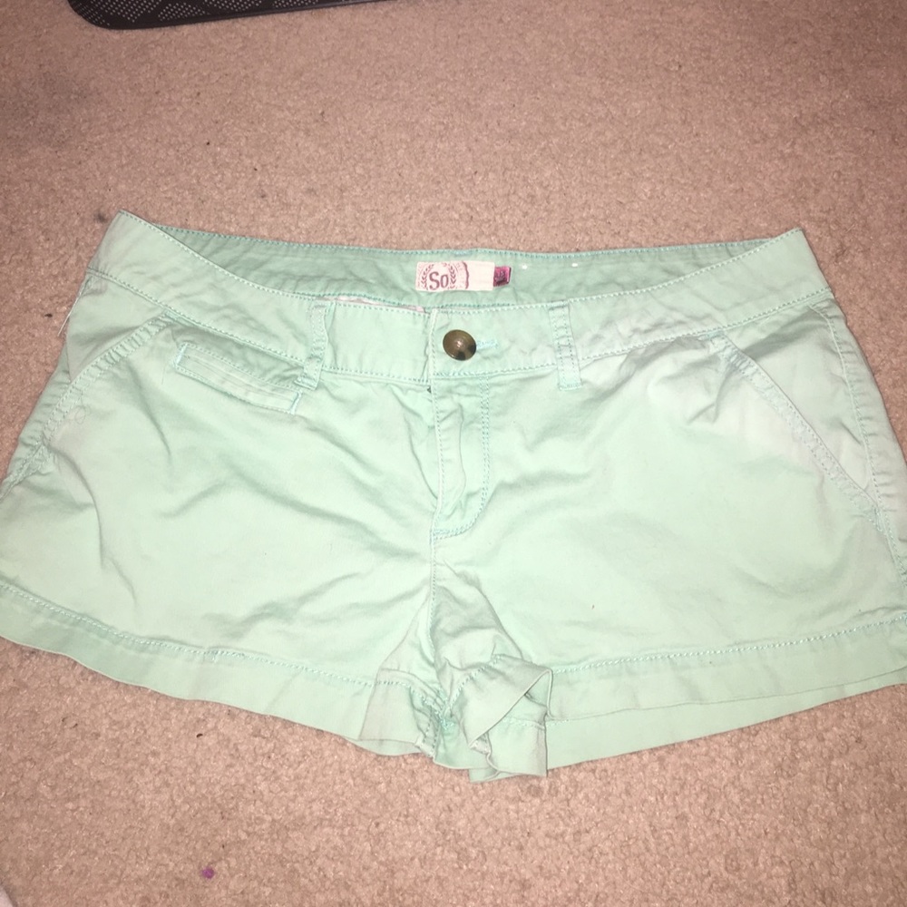 Mint Green Short Shorts