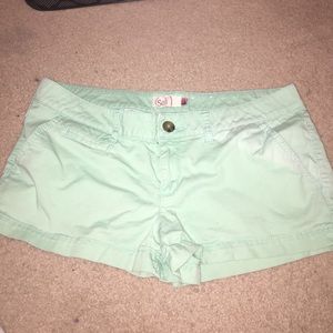Mint Green Short Shorts