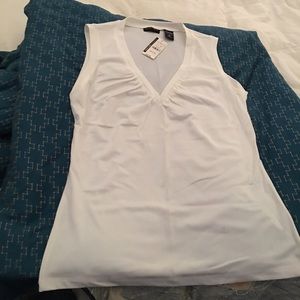 Sleeveless white top