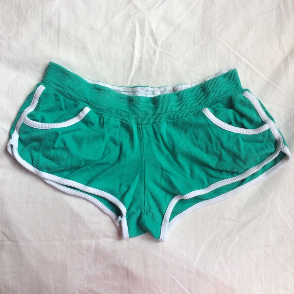 Women's S Green Cotton Shorts
