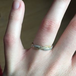 Silver and gold wedding band