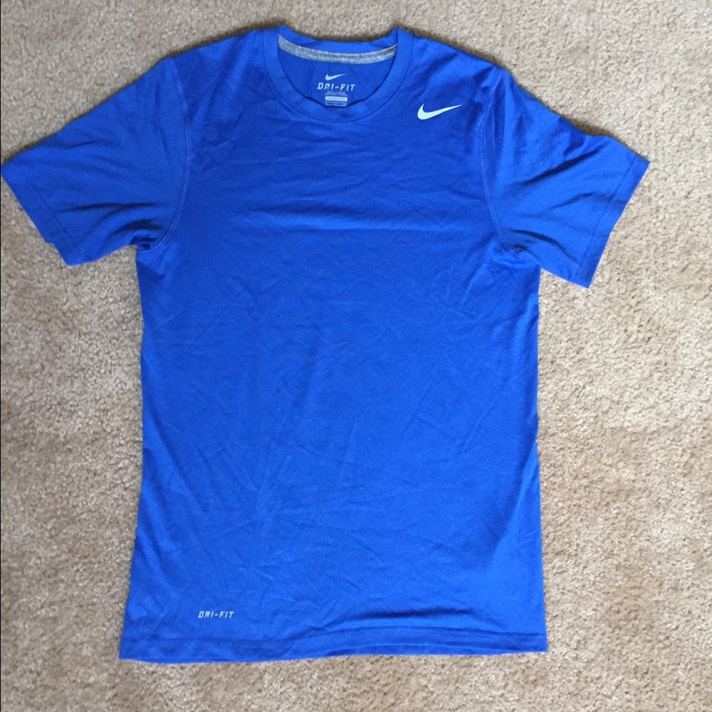 Nike blue dri-fit tee training
