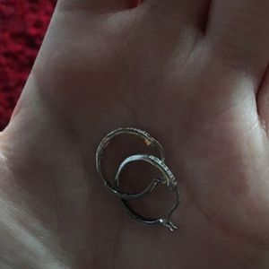 Silver hoop earrings