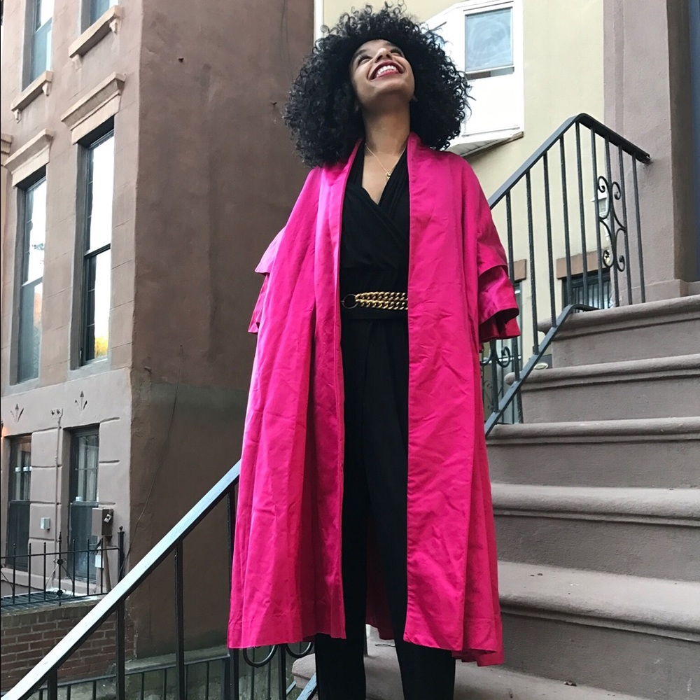 Vintage satin opera coat