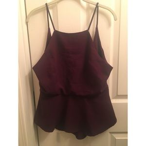 Purple peplum top