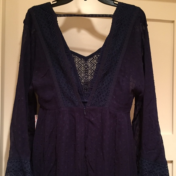 Free People Viola V-neck boho chiffon maxi dress - Picture 5 of 6