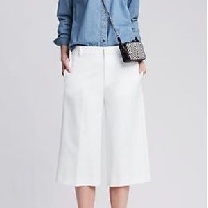 Banana Republic White Culotte Trousers