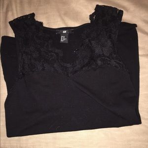 Lace black tank