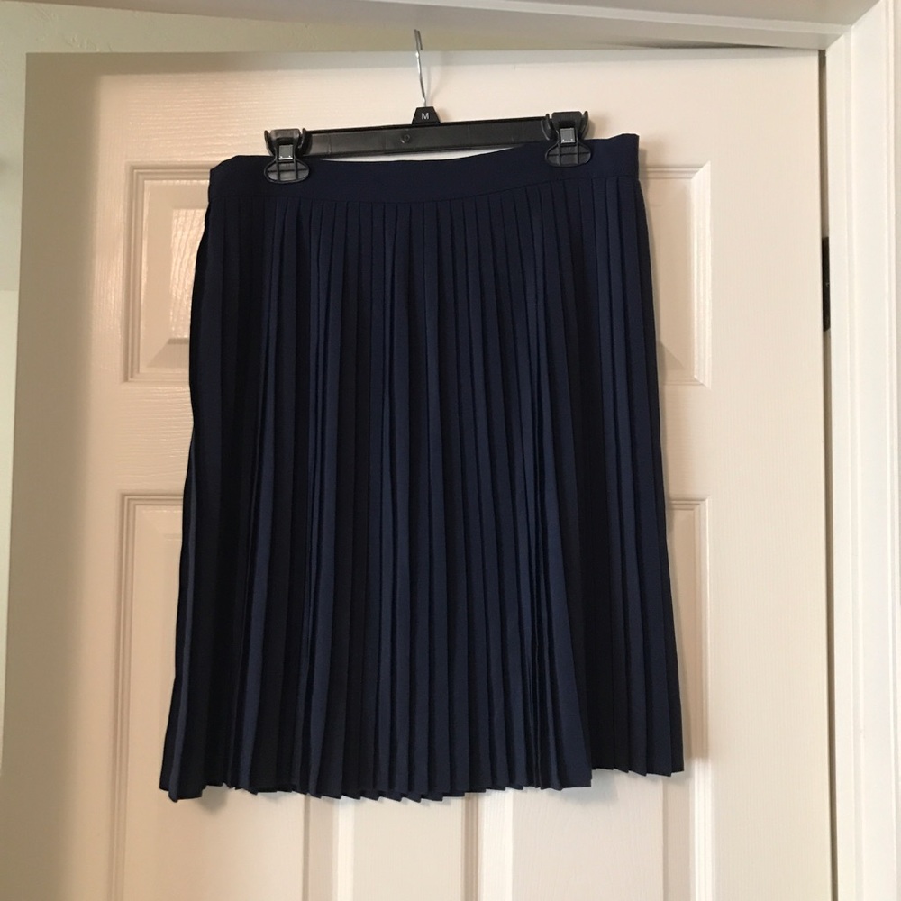 American Apparel navy blue pleated skirt, size L