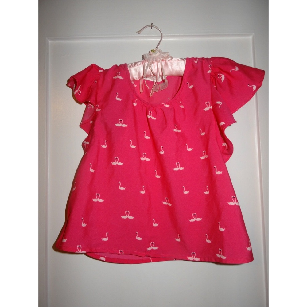 Hot Pink Swan Ruffle Shirt
