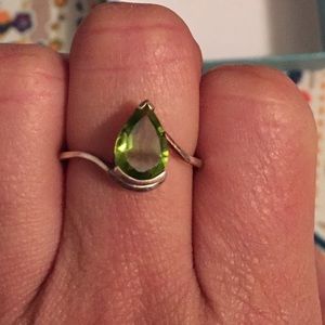 Greenstone ring on sterling silver