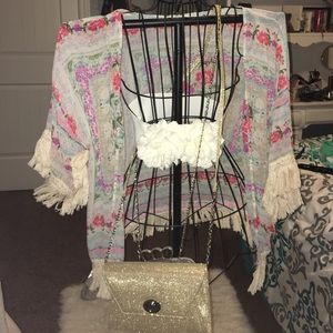 Pastel floral kimono