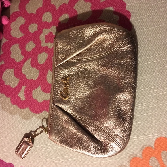 Coach bronze color small clutch - Picture 1 of 5