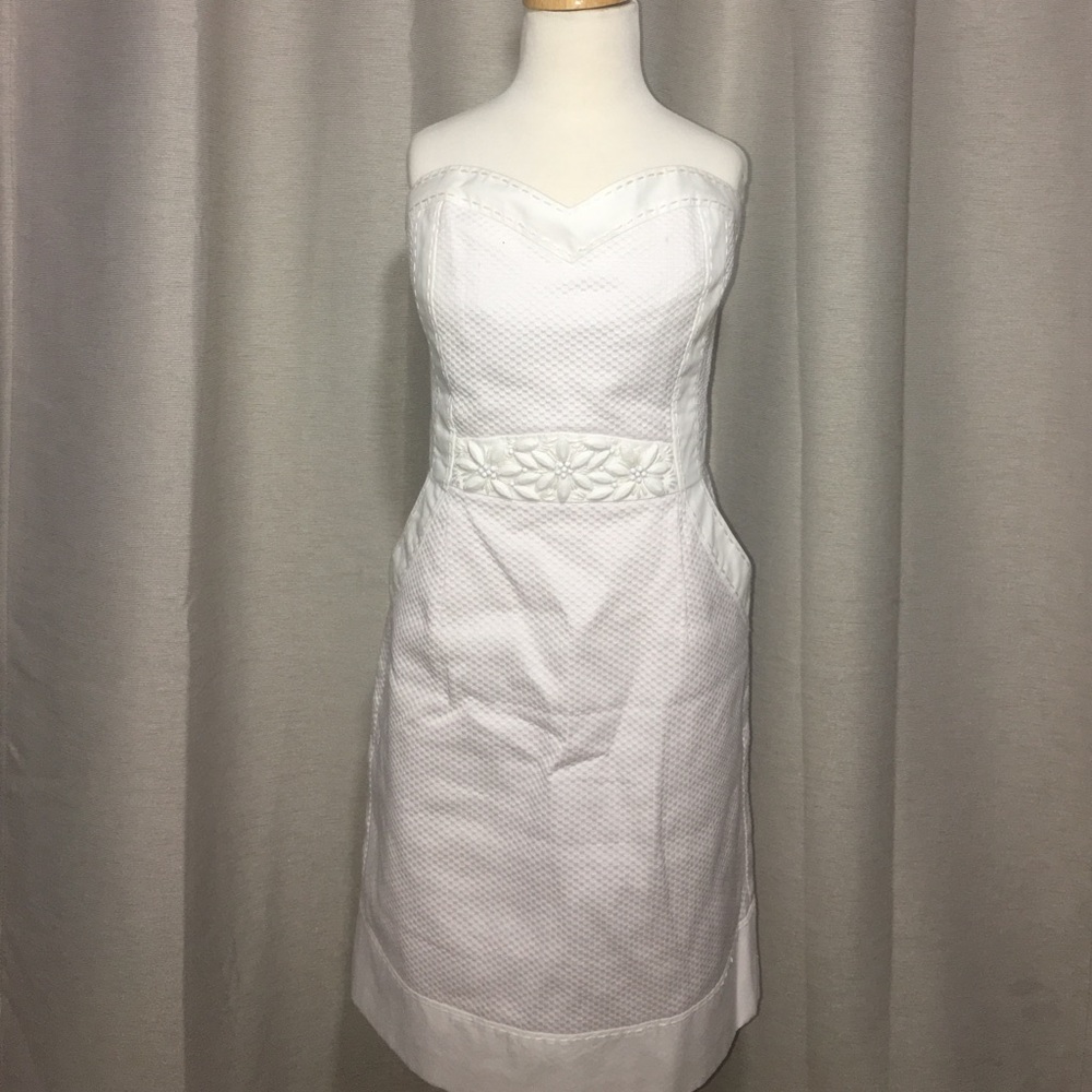 White Tube Dress with Pockets