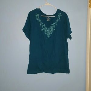 Teal short sleeve tee