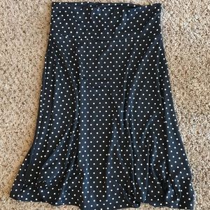 LuLaRoe Azure Skirt L Black/White Polka Dots