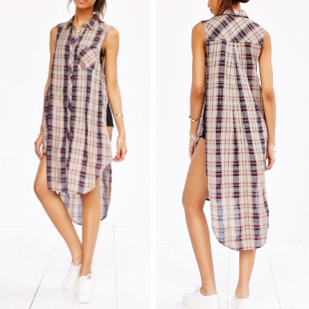 Like New UO BDG Paloma Maxi Button-Down Tank Top