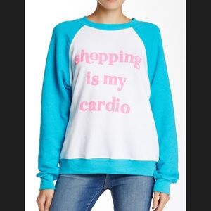 Shopping is my cardio, baggy beach jumper!