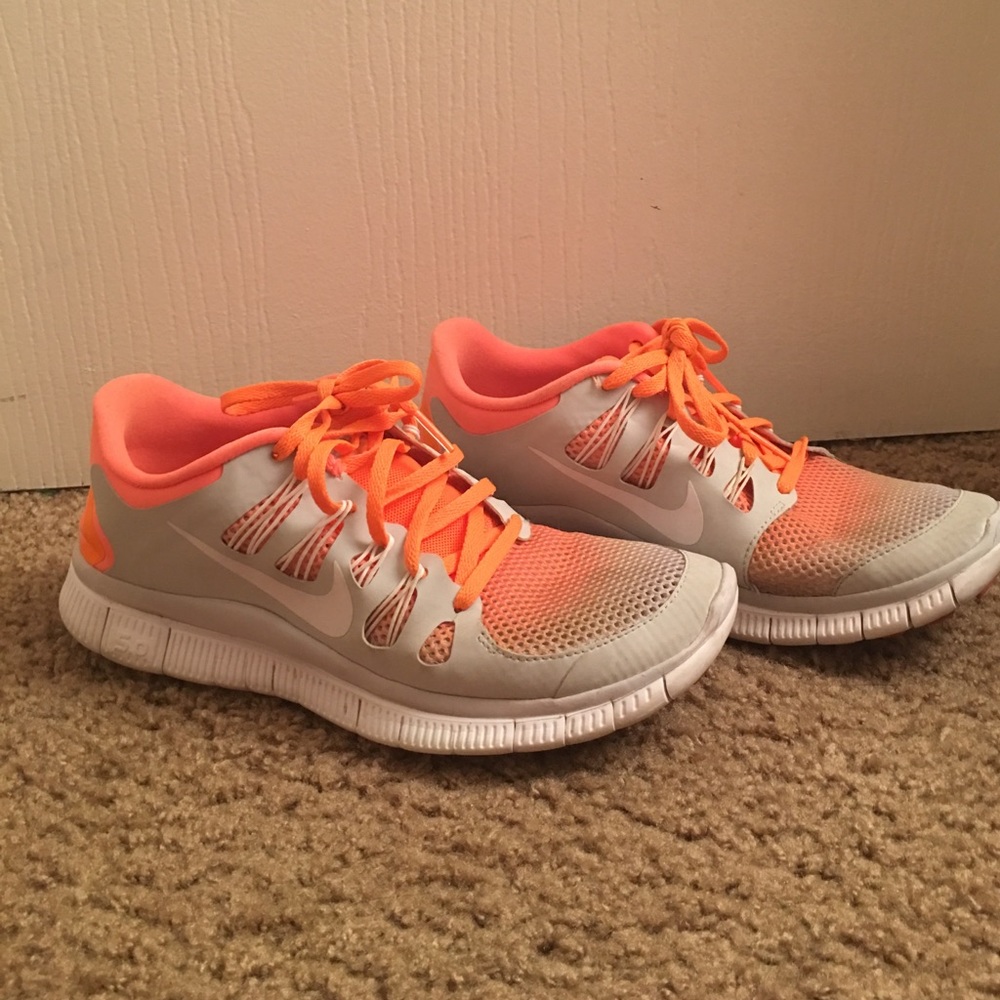 Nike orange free runs