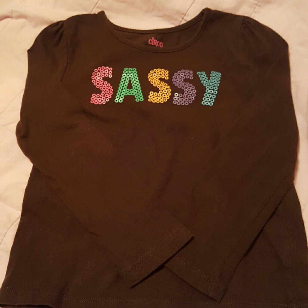 Girls' 5T Brown Long Sleeved Tee