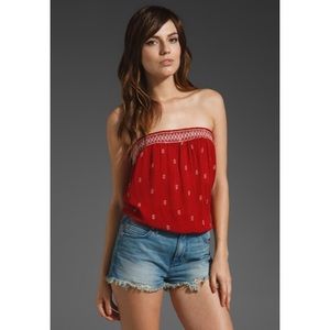 Free people red tube top