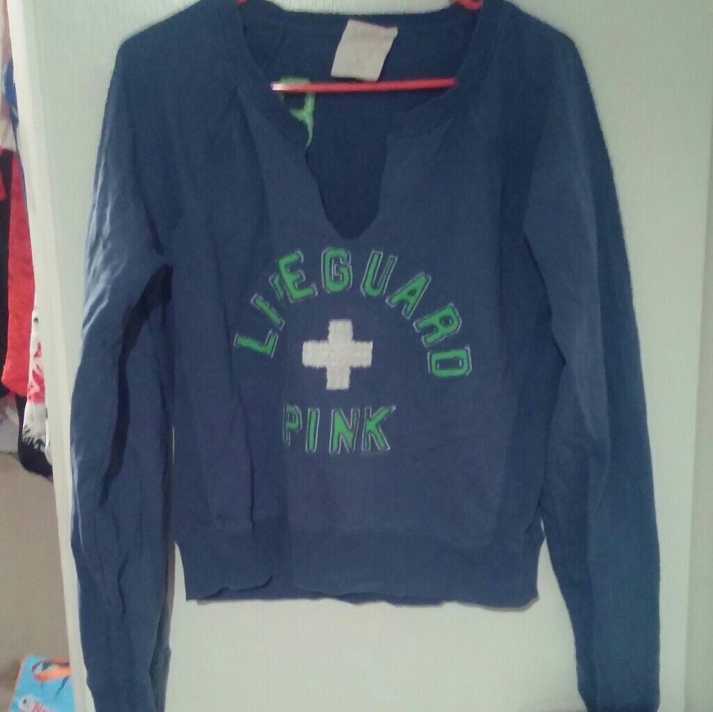 Blue VS PINK sweatshirt. Sz L