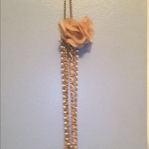 Dressy gold long necklace