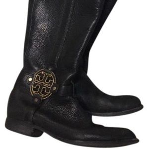 Tory Burch Amanda Riding Black Boots