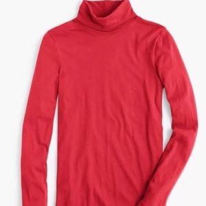 J Crew Tissue Turtleneck T-Shirt, chili pepper🌶
