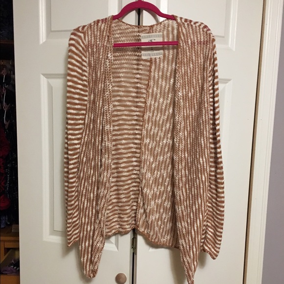 Tan and cream knitted cardigan - Picture 1 of 1