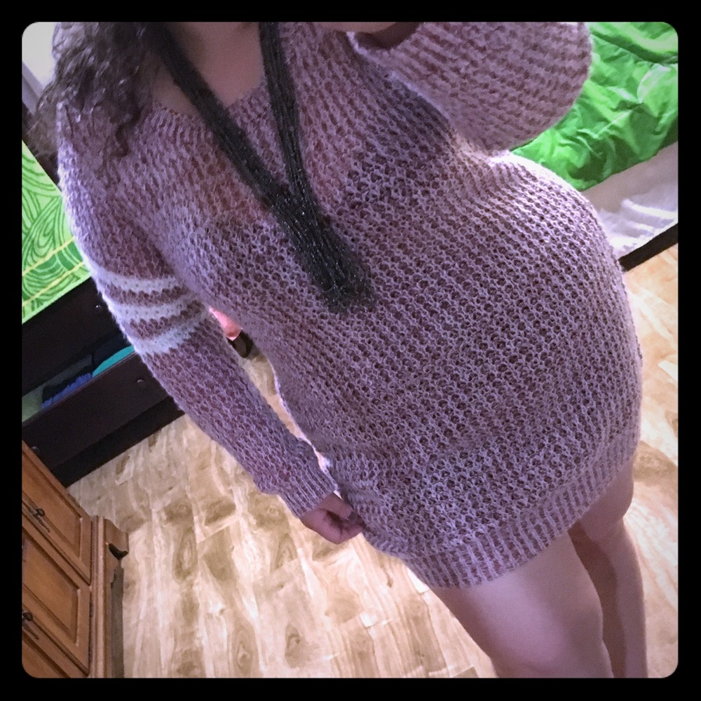 Mesh Sweater Dress/ Long Shirt