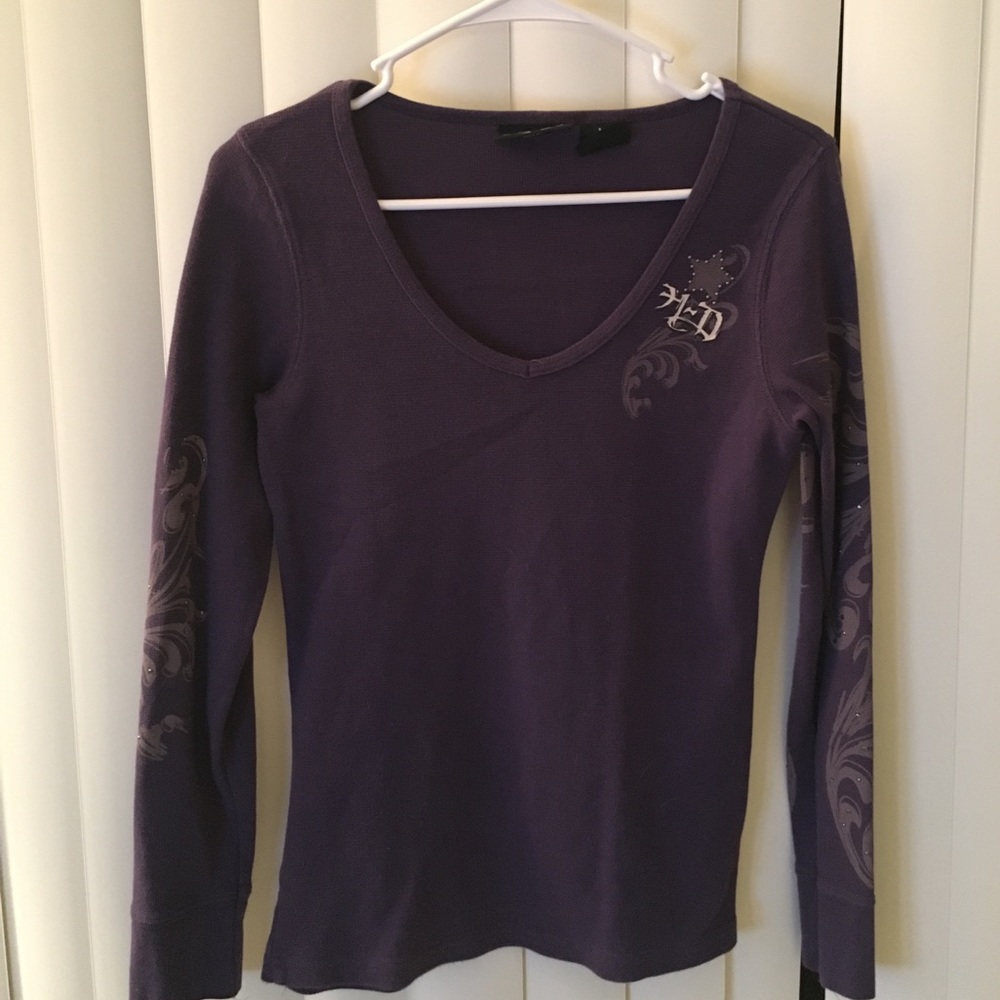 Purple Harley Davidson long sleeves top.