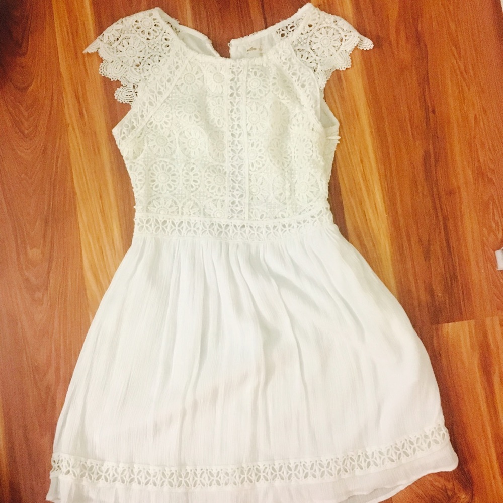 Hollister white lace dress, Junior size