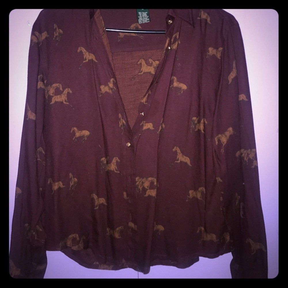 Ralph Lauren horse detail blouse