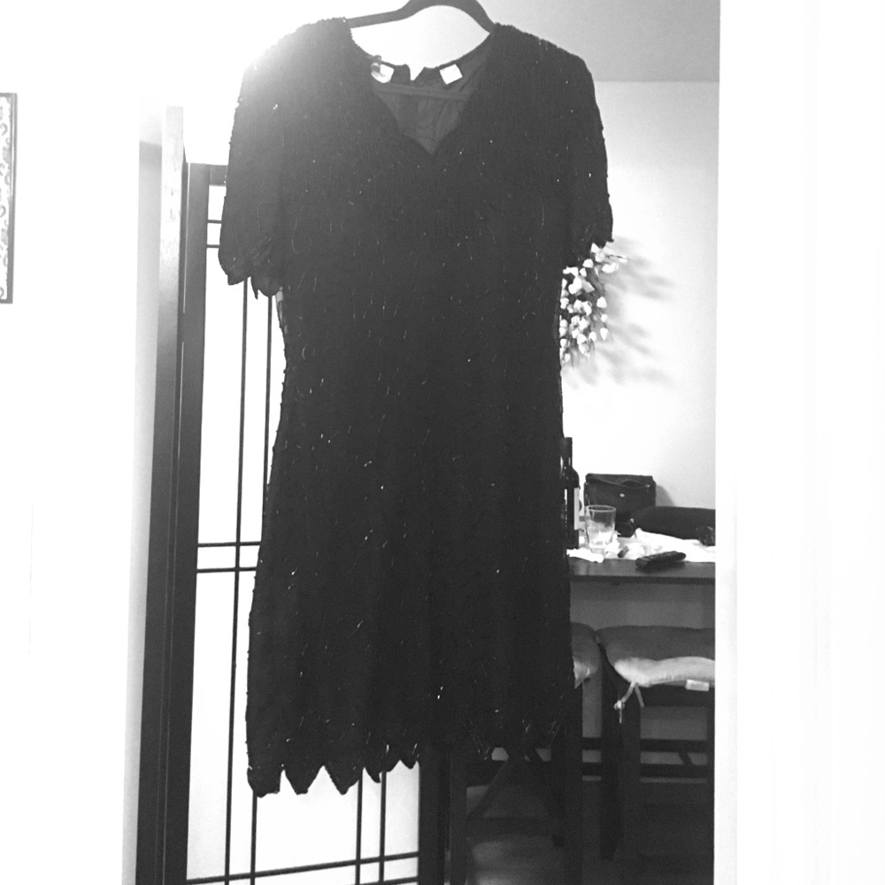 Little Black sequined cocktail dress