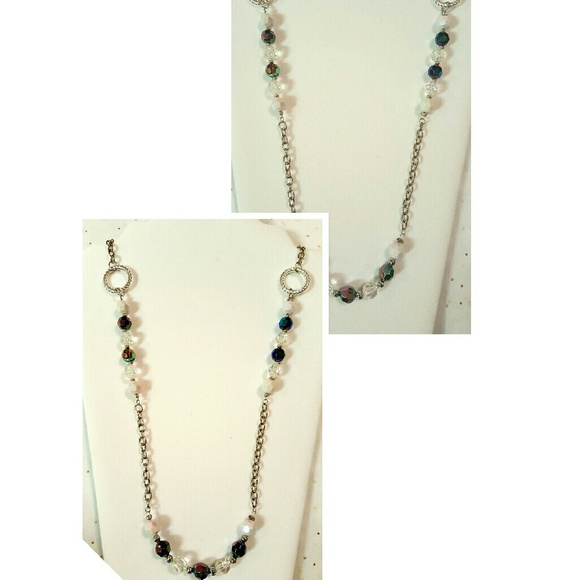 Beaded silver chain necklace - Picture 1 of 1