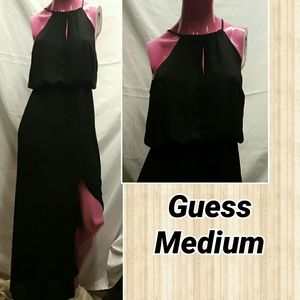 Guess Long Black Dress, Size Medium.