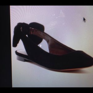 Report black bow flats