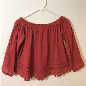 Topshop off the shoulder top