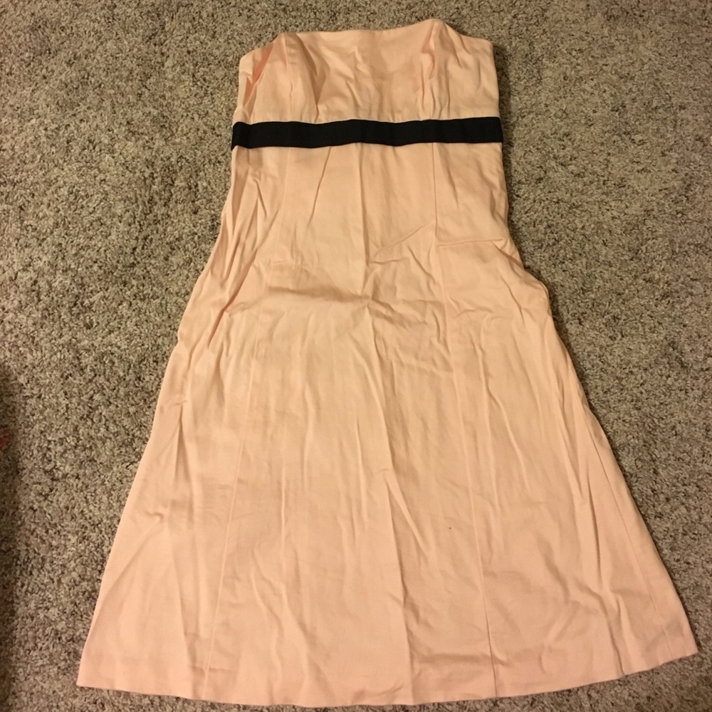 Robin Jordan pink dress with black belt