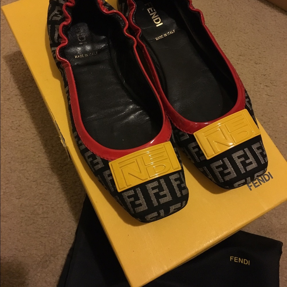 Fendi Zucca Flats