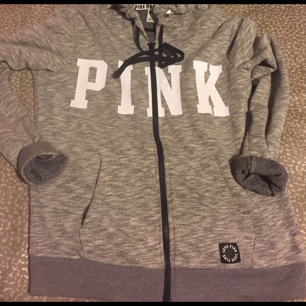 PINK SWEATER FULL ZIP S/M