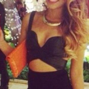 Black faux leather crop top Black faux leather crop top