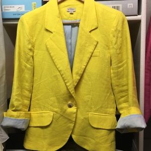 Cremieux Lemon Yellow Blazer