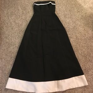 Classic Black A line prom dress